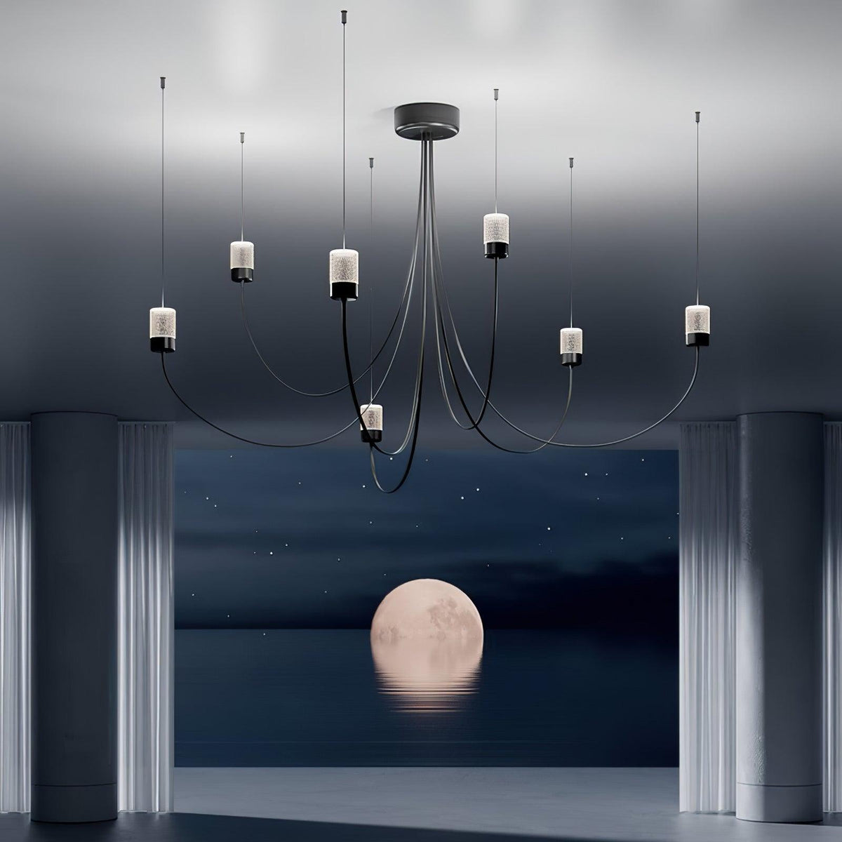 Narenara Glass Chandelier-Moonnatur