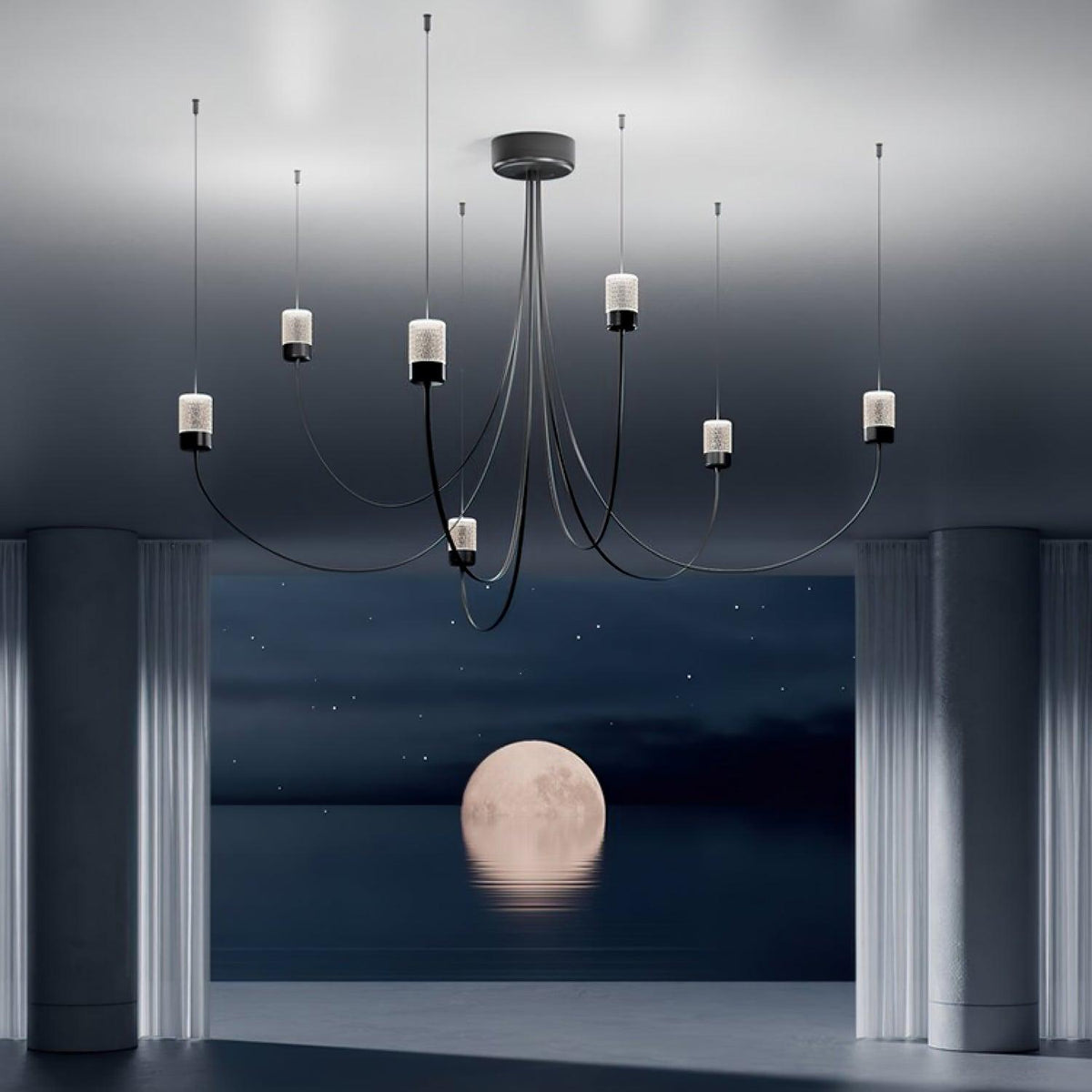 Narenara Glass Chandelier-Moonnatur