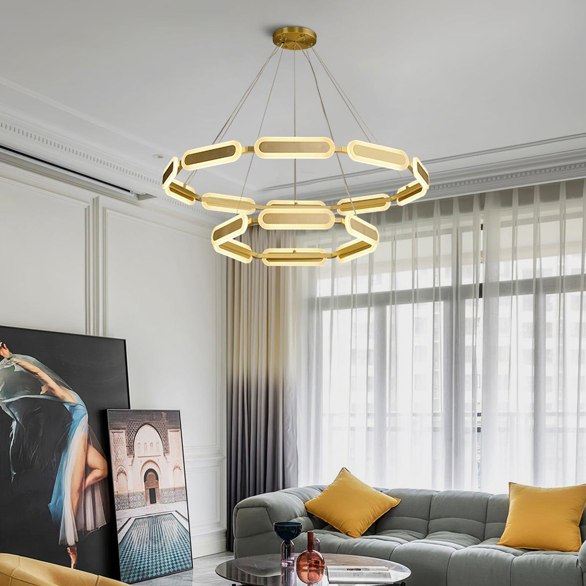 Eldenlyn Brass Chandelier-Moonnatur
