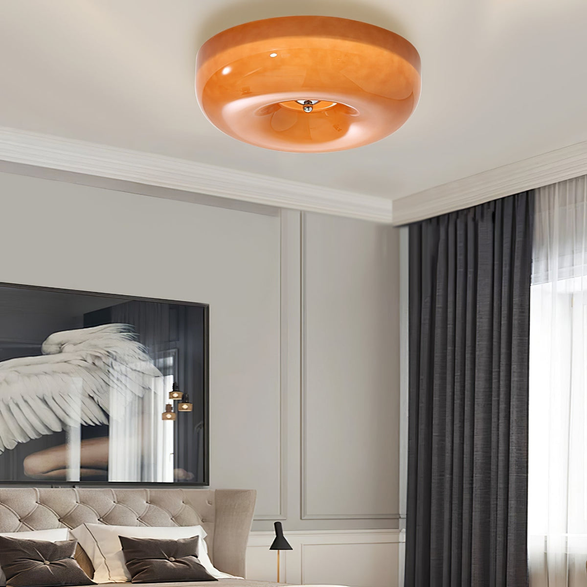Ravora Glass Ceiling Lamp-Moonnatur