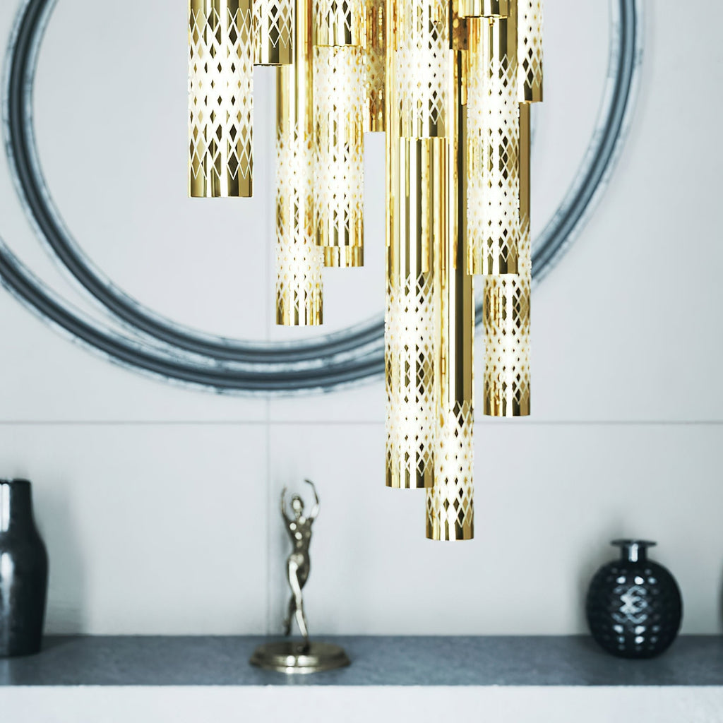 Farenelle Glass Chandelier-Moonnatur