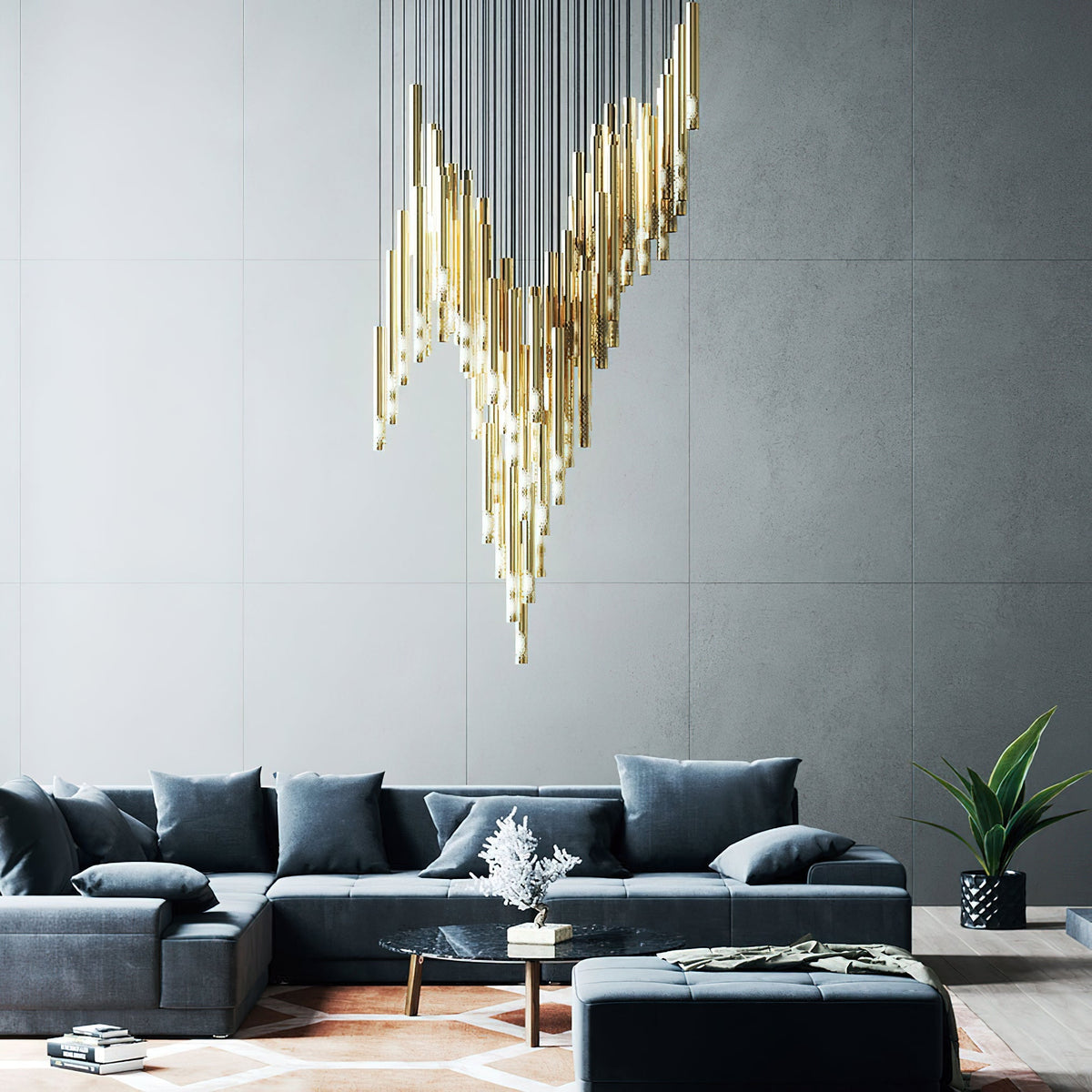 Farenelle Glass Chandelier-Moonnatur
