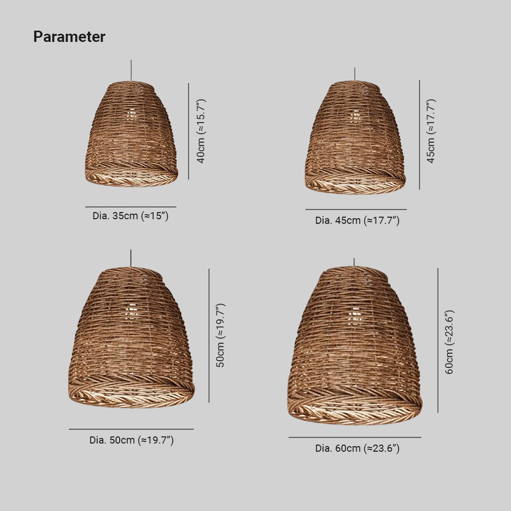 Edreneris Rattan Pendant Light-Moonnatur