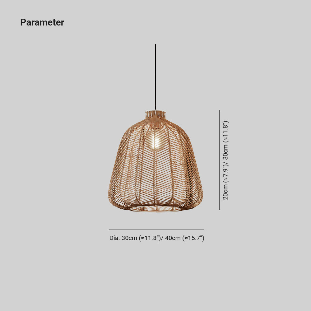 Dunselaelle Rattan Pendant Light-Moonnatur