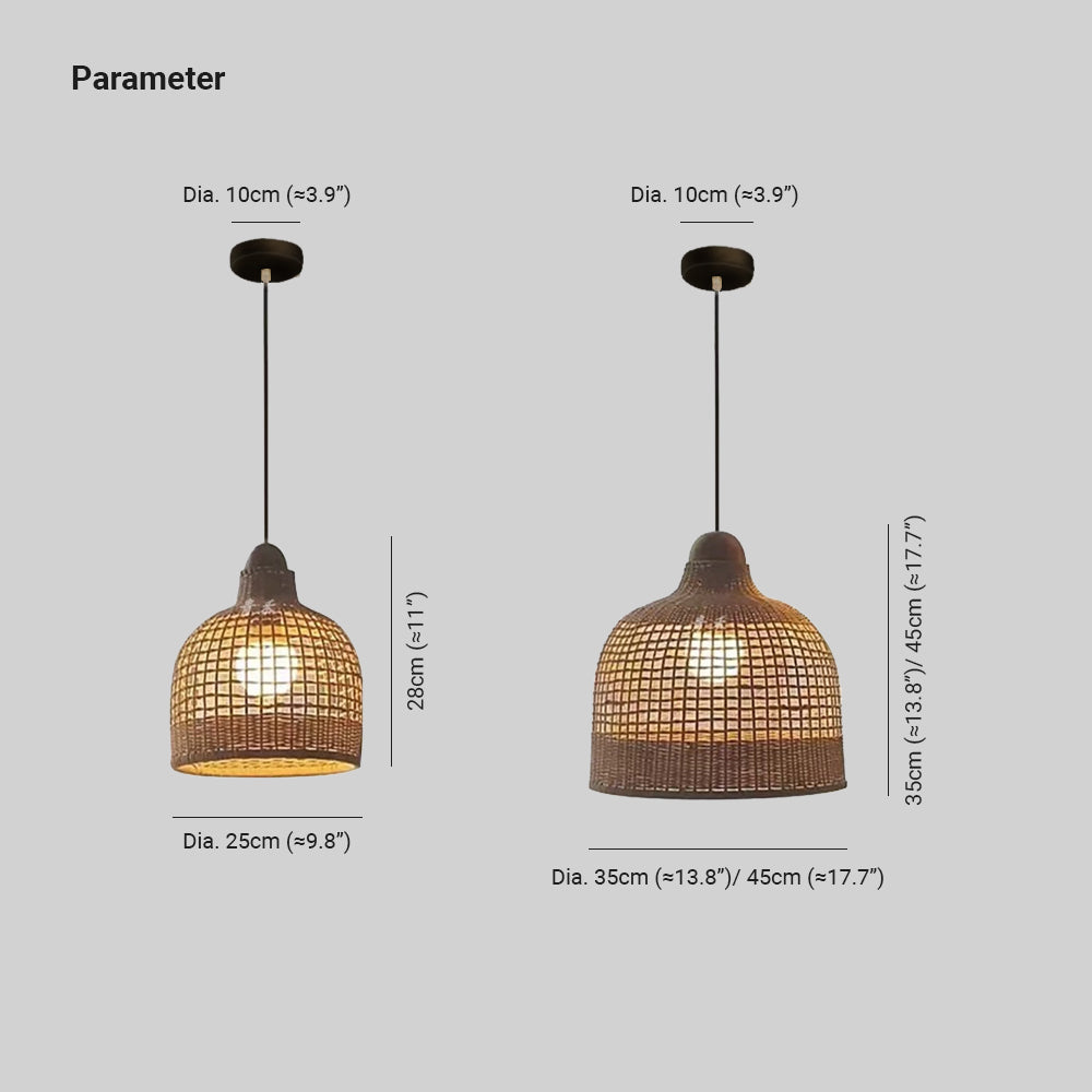 Denelenis Bamboo Pendant Light-Moonnatur