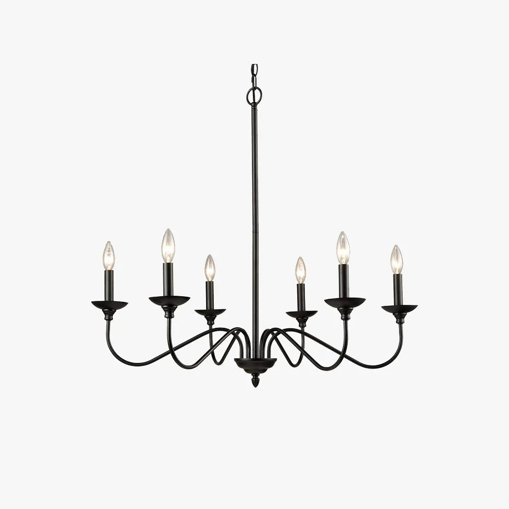 Whitenash Metal Chandelier-Moonnatur