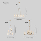 Baldenena Fabric Chandelier-Moonnatur