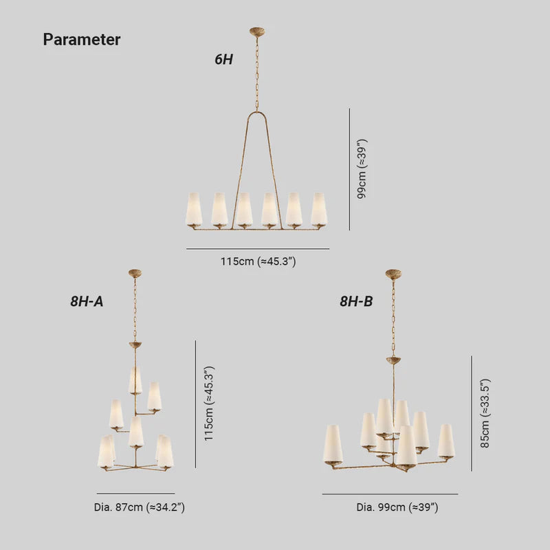 Baldenena Fabric Chandelier-Moonnatur