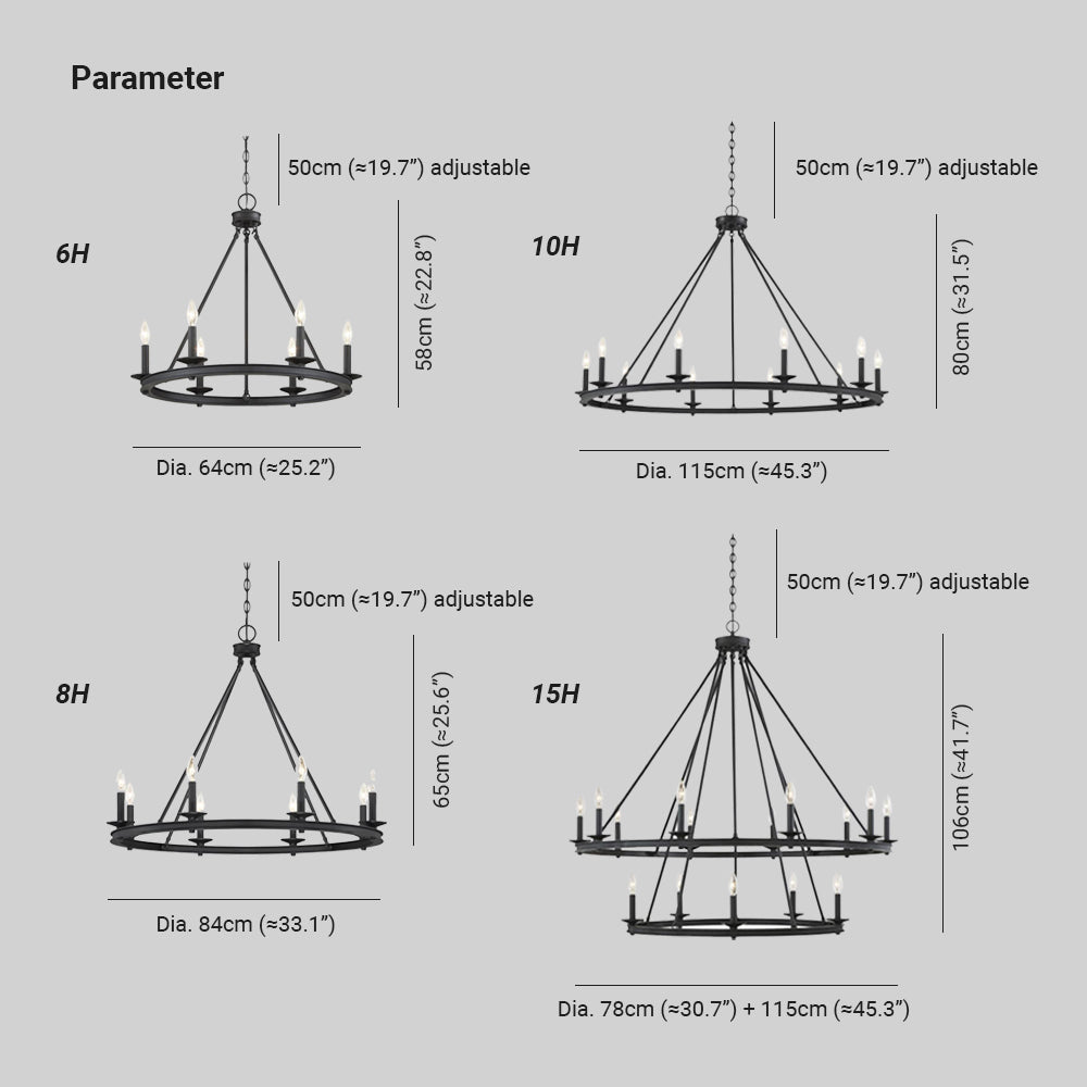 Camberwyn Metal Chandelier-Moonnatur