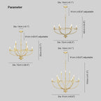 Brevenoria Metal Chandelier-Moonnatur
