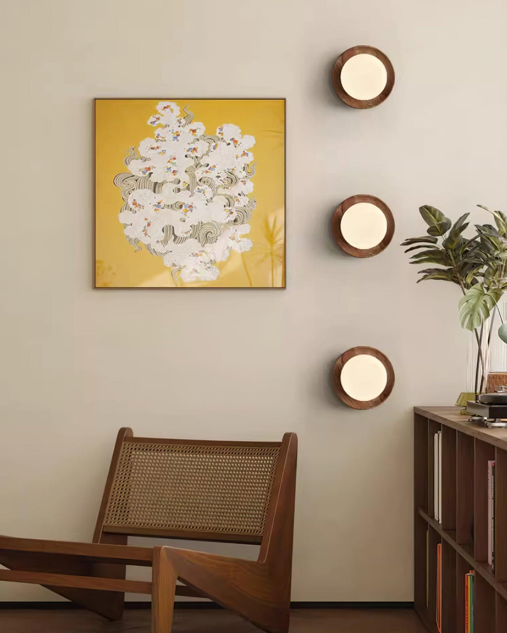 Cindelis Wood Wall Light-Moonnatur