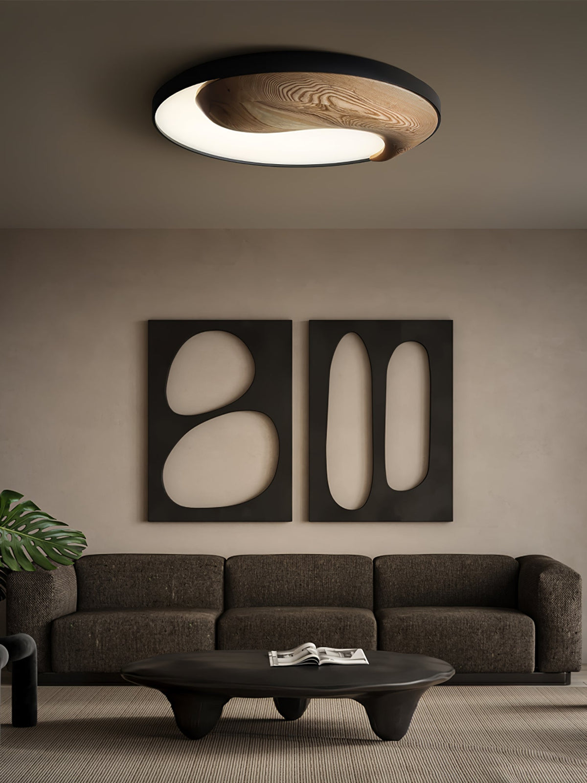 Terenna Wood Ceiling Light-Moonnatur