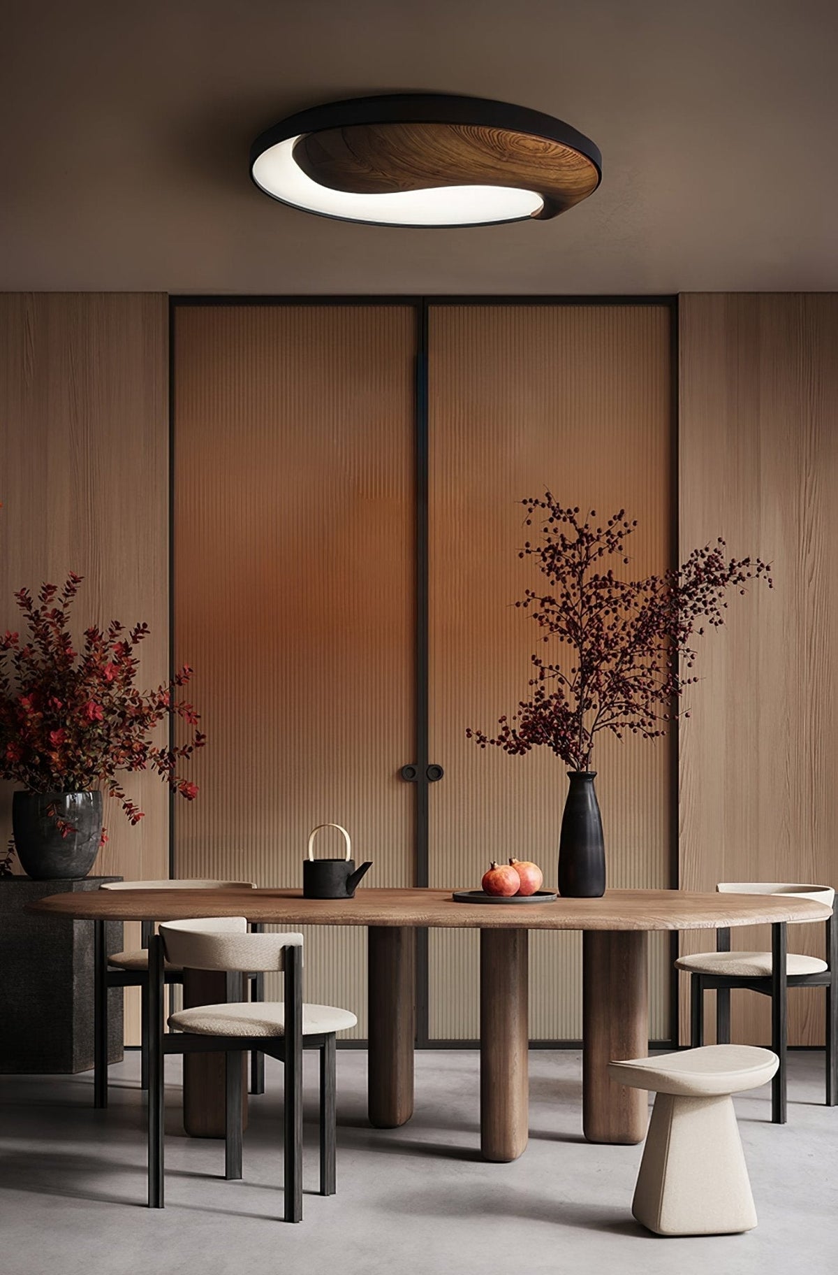 Terenna Wood Ceiling Light-Moonnatur