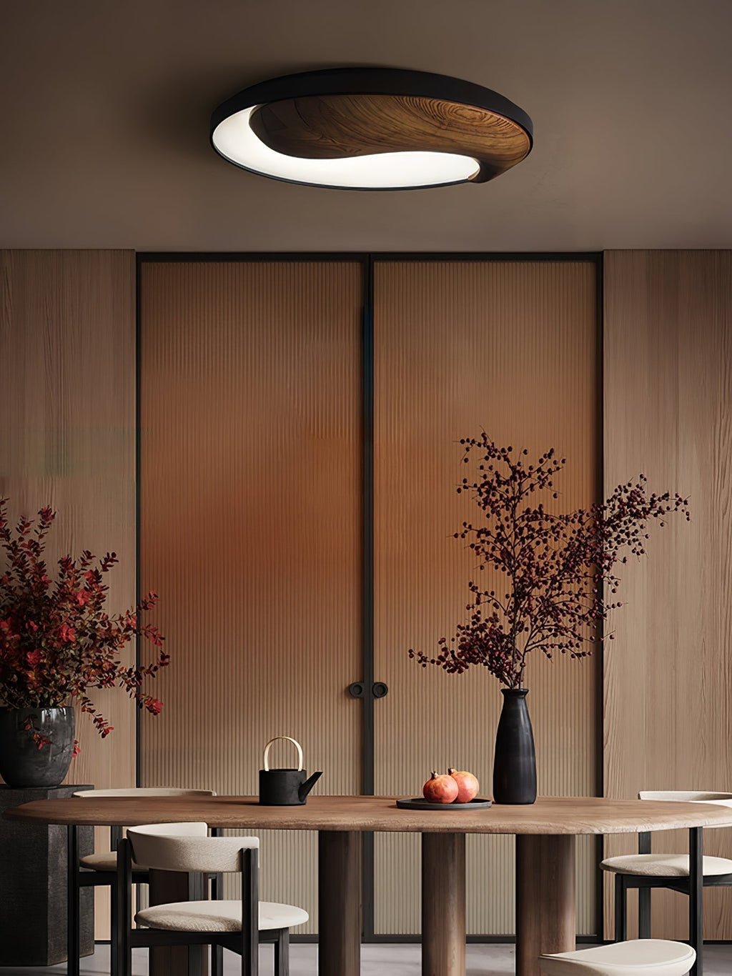 Terenna Wood Ceiling Light-Moonnatur