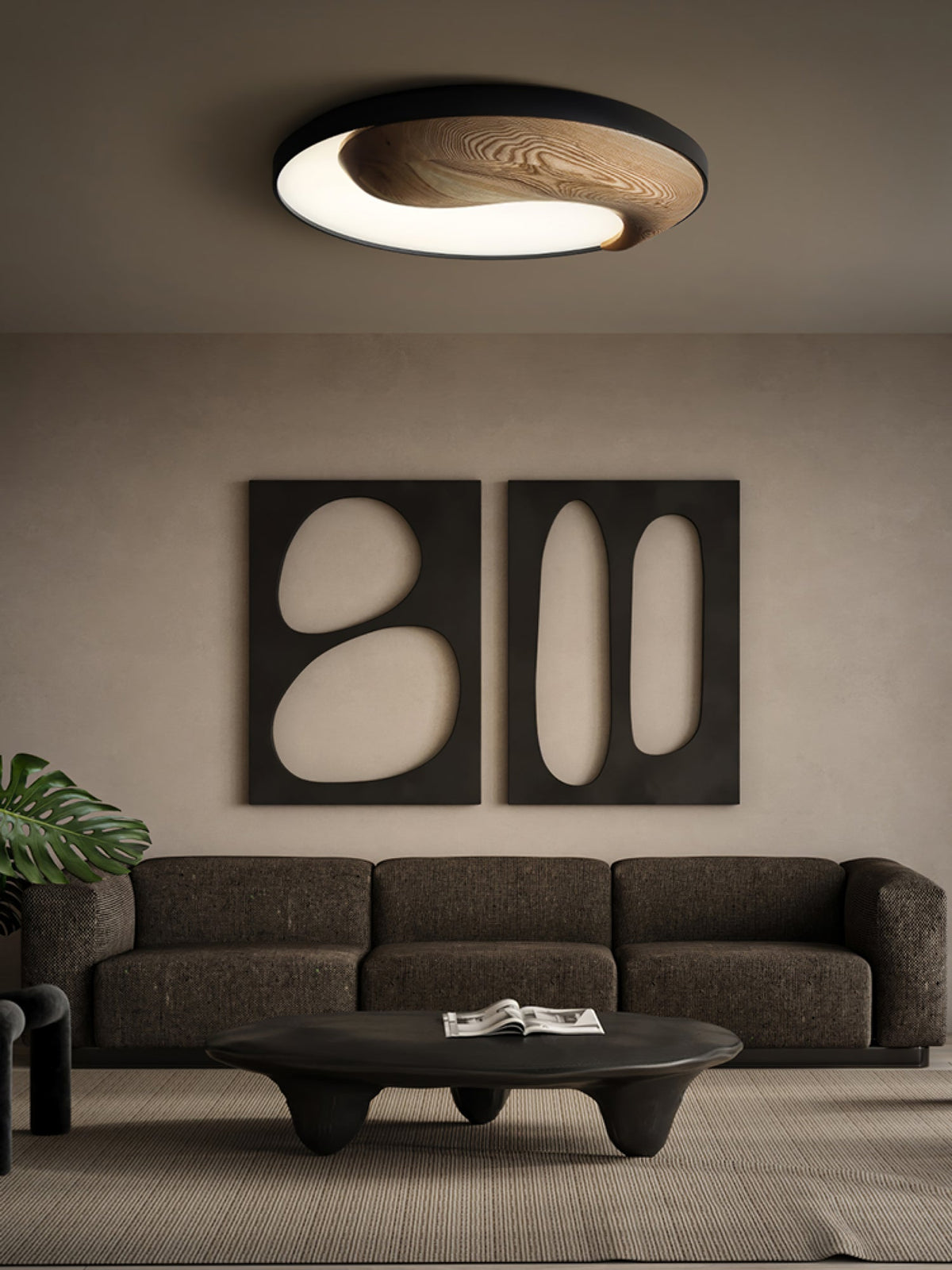 Terenna Wood Ceiling Light-Moonnatur