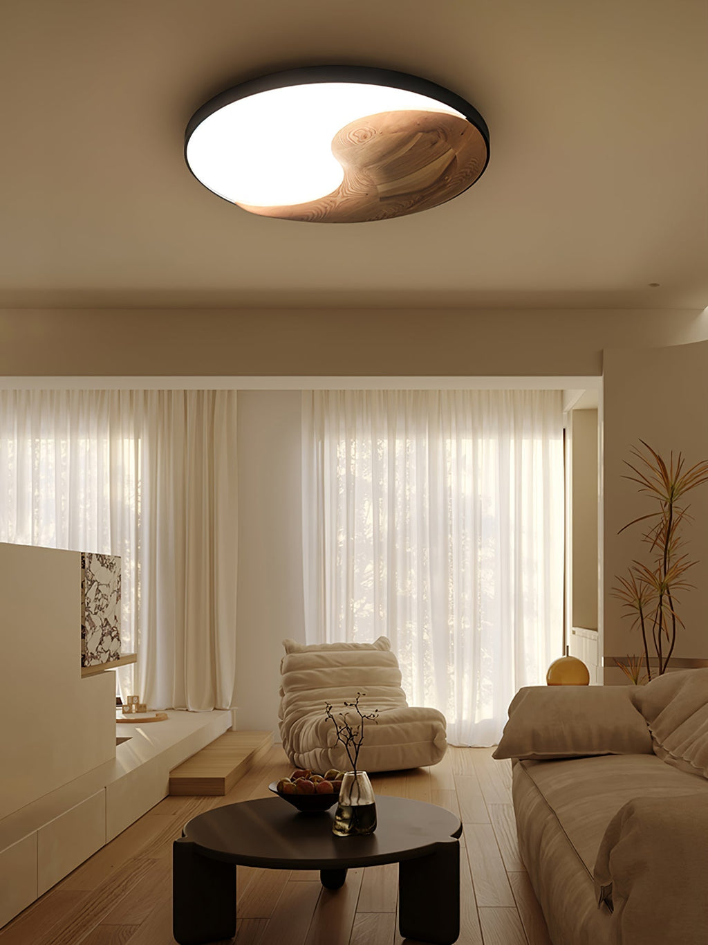 Terenna Wood Ceiling Light-Moonnatur