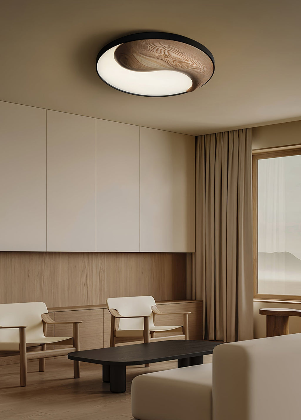 Terenna Wood Ceiling Light-Moonnatur