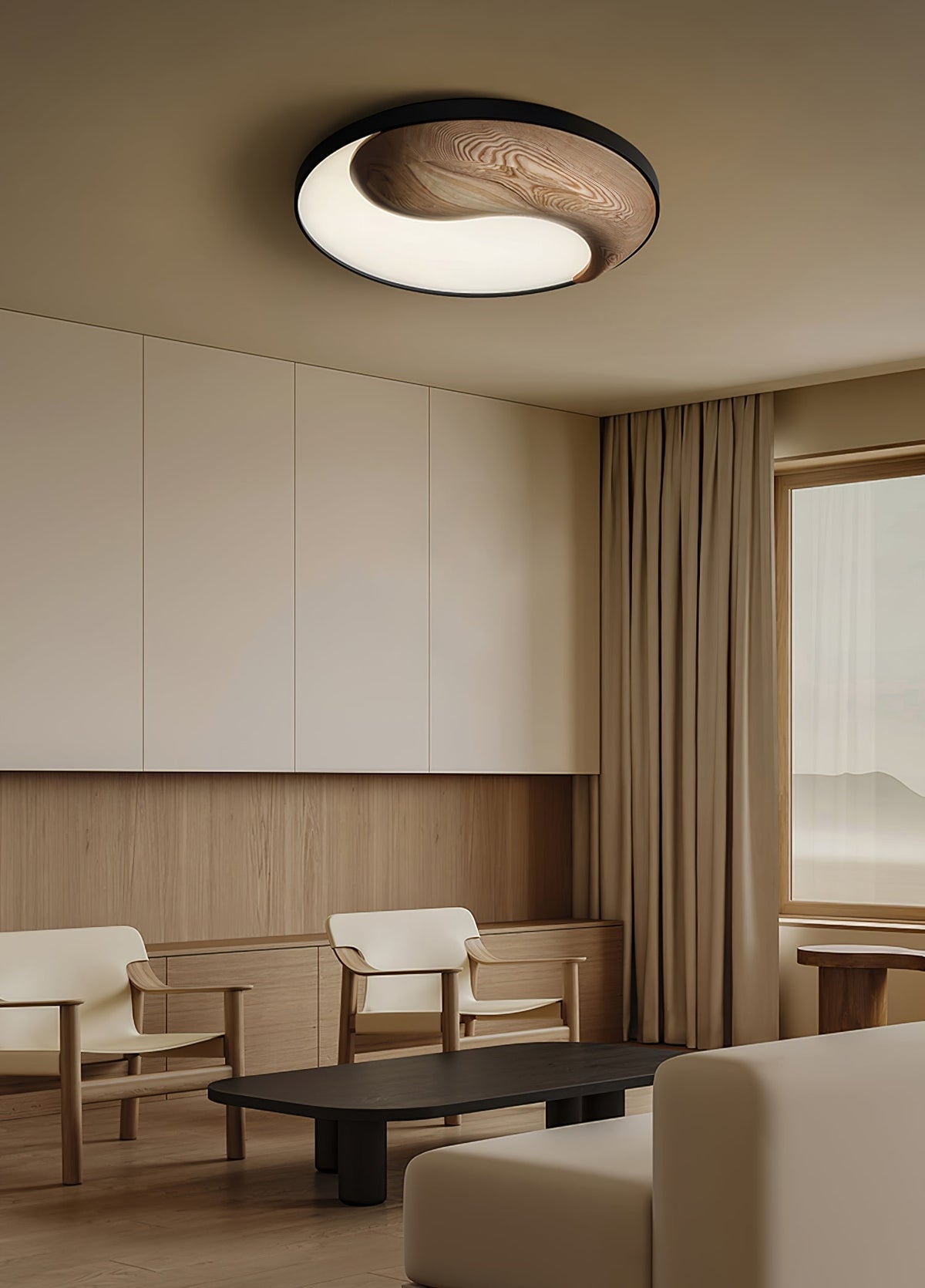 Terenna Wood Ceiling Light-Moonnatur