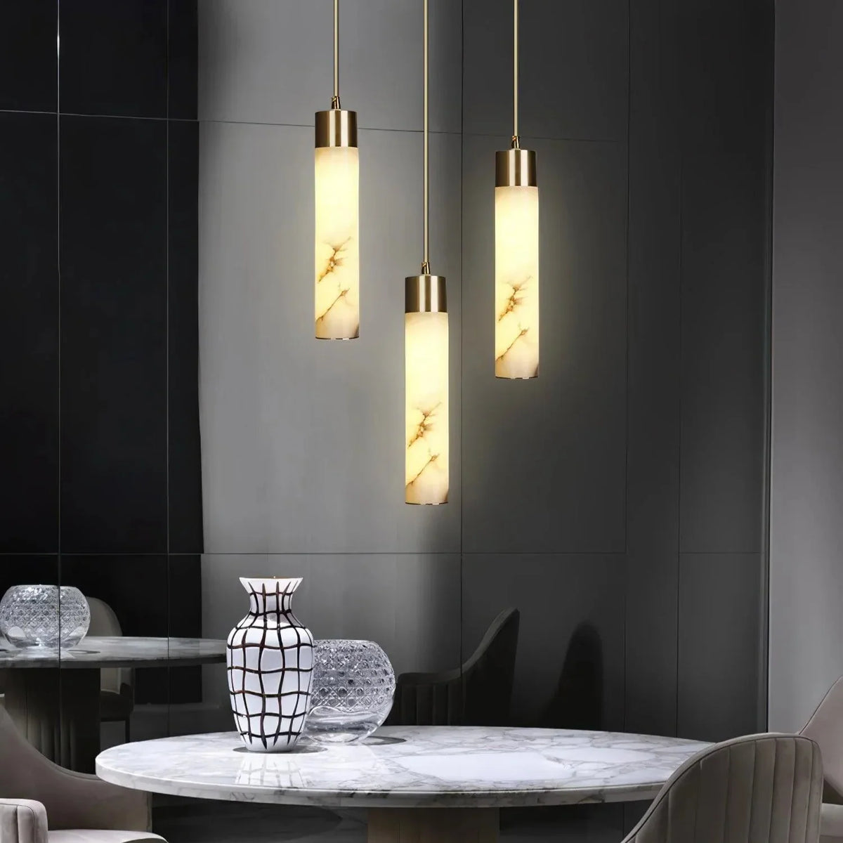 Darnelonna Alabaster Pendant Light-Moonnatur