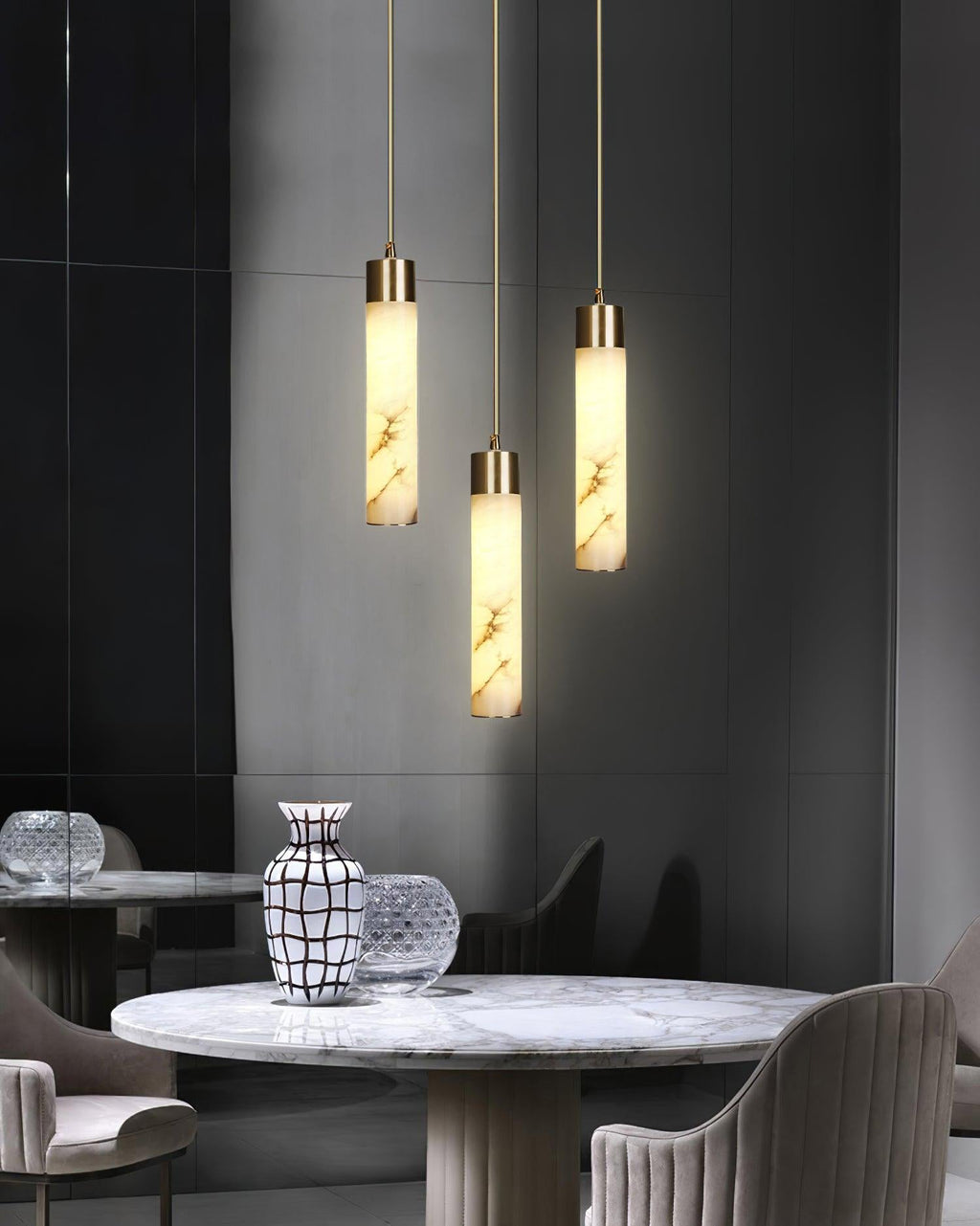 Istrava Alabaster Pendant Light-Moonnatur