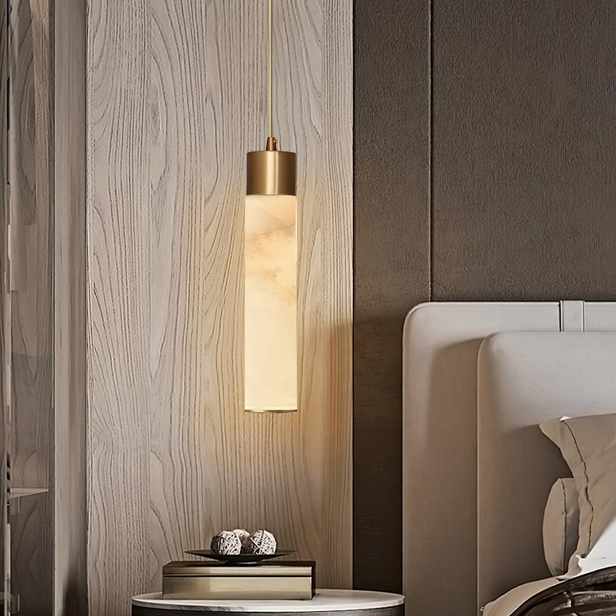 Istrava Alabaster Pendant Light-Moonnatur