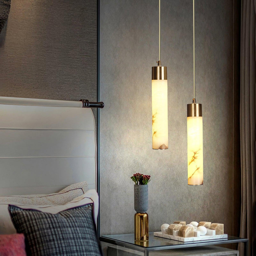Istrava Alabaster Pendant Light-Moonnatur