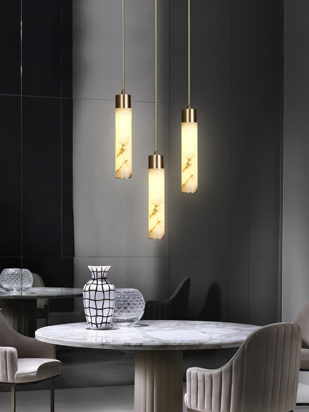 Istrava Alabaster Pendant Light-Moonnatur