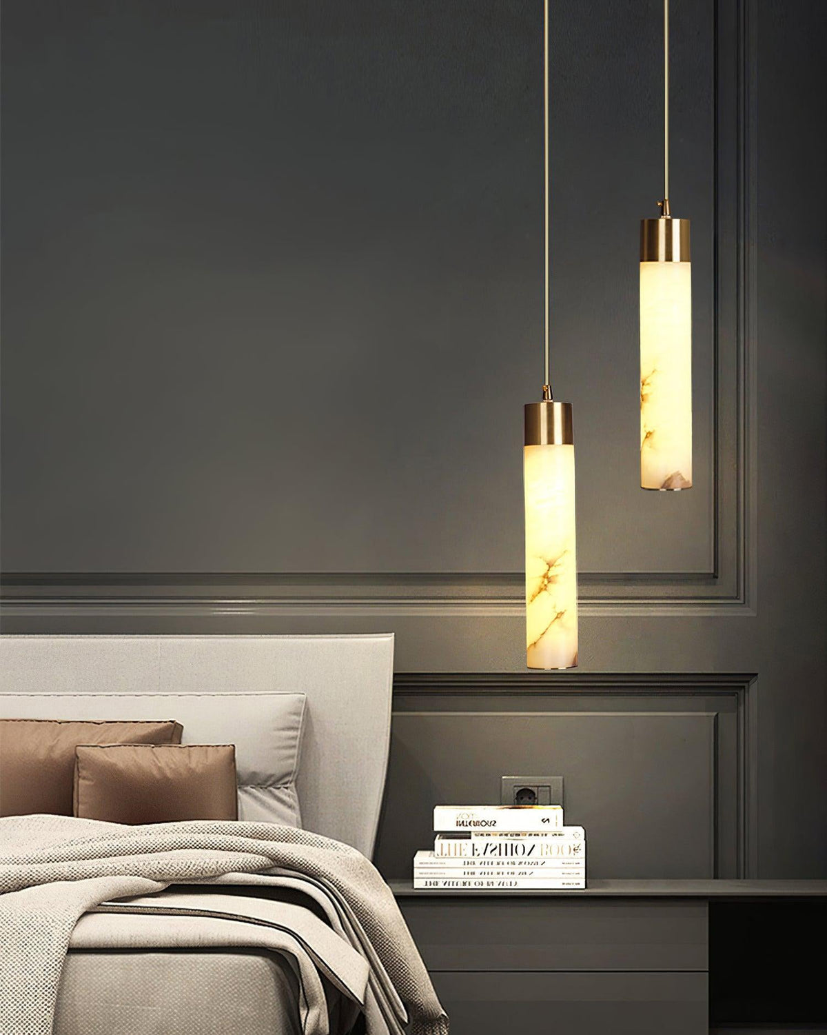 Istrava Alabaster Pendant Light-Moonnatur