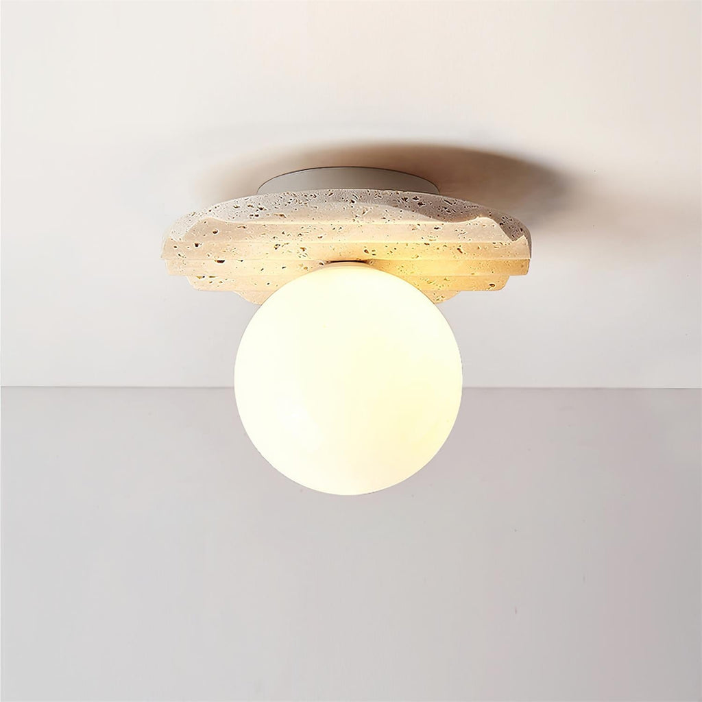 Norrelina Travertine Ceiling Light-Moonnatur