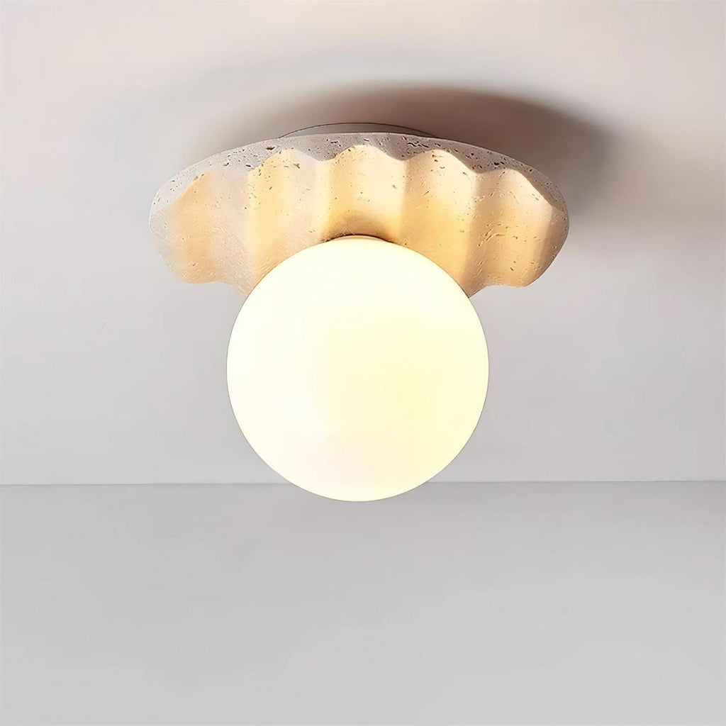 Norrelina Travertine Ceiling Light-Moonnatur