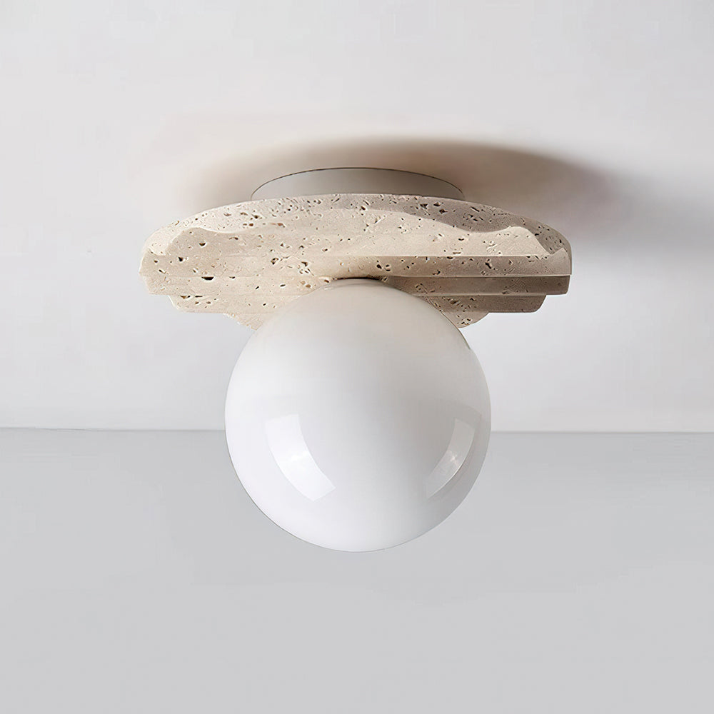 Norrelina Travertine Ceiling Light-Moonnatur