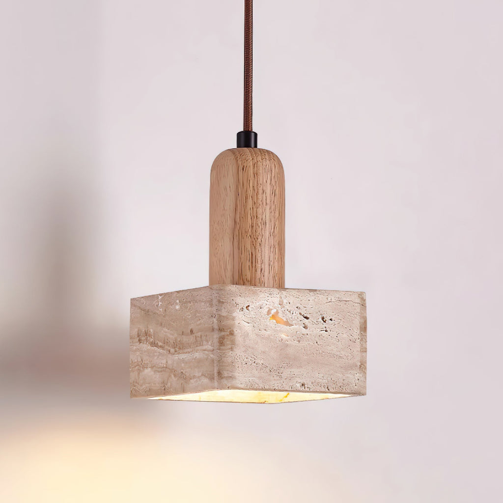 Caldenaria Travertine Pendant Light-Moonnatur