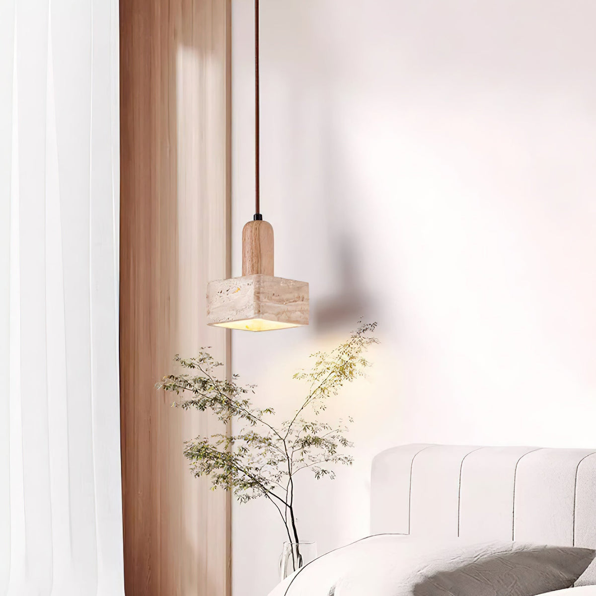 Caldenaria Travertine Pendant Light-Moonnatur