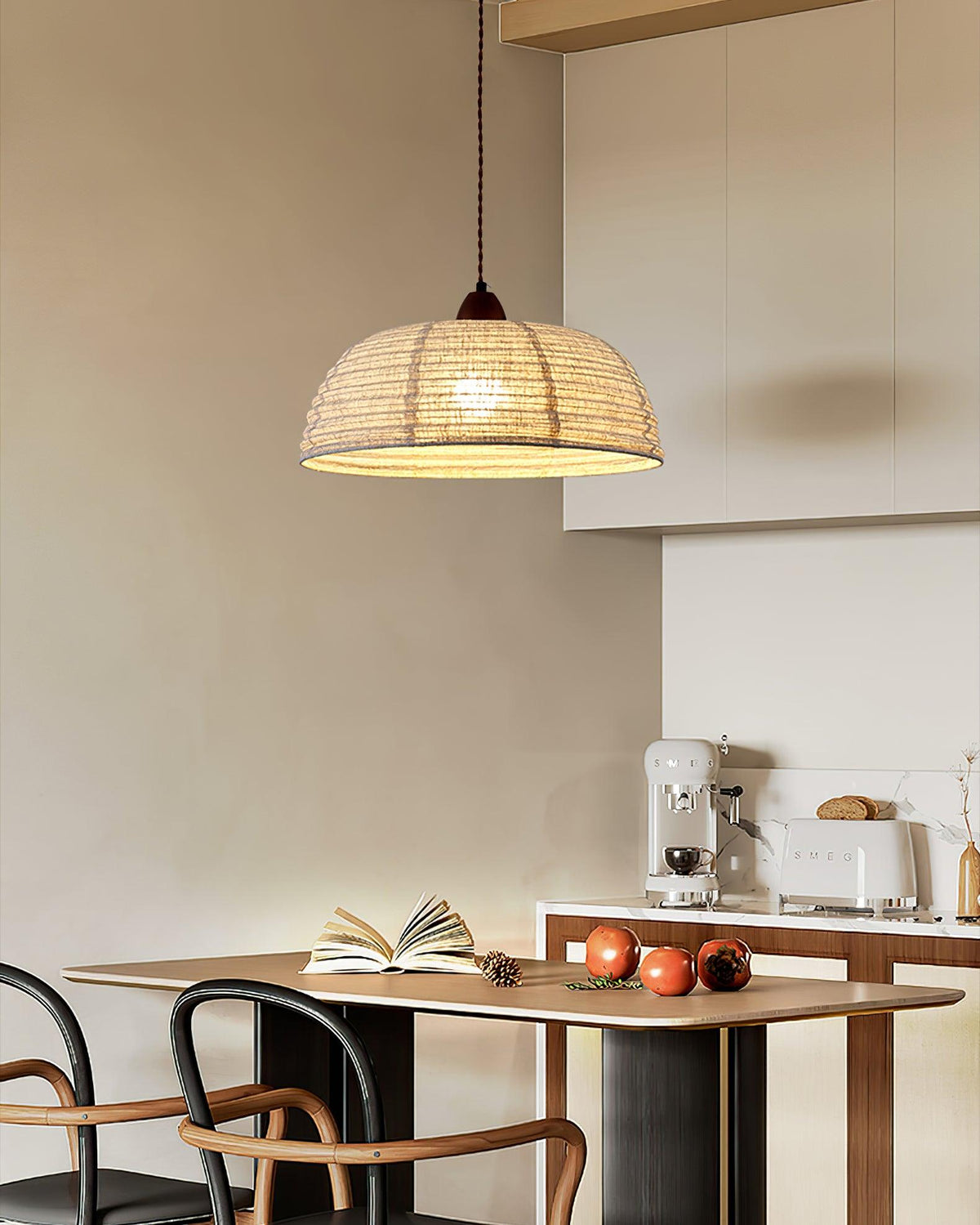 Aberden Fabric Pendant Light-Moonnatur