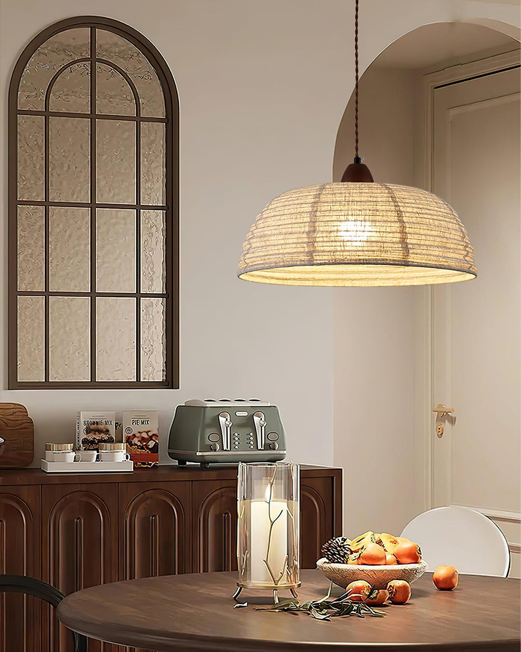 Aberden Fabric Pendant Light-Moonnatur