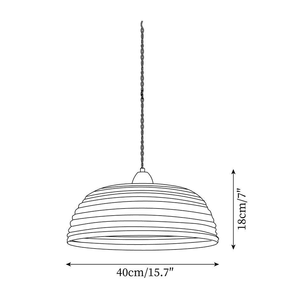 Aberden Fabric Pendant Light-Moonnatur