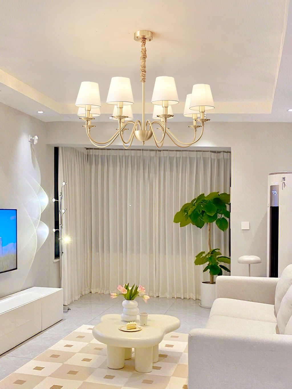 Wrenlyn Fabric Chandelier-Moonnatur