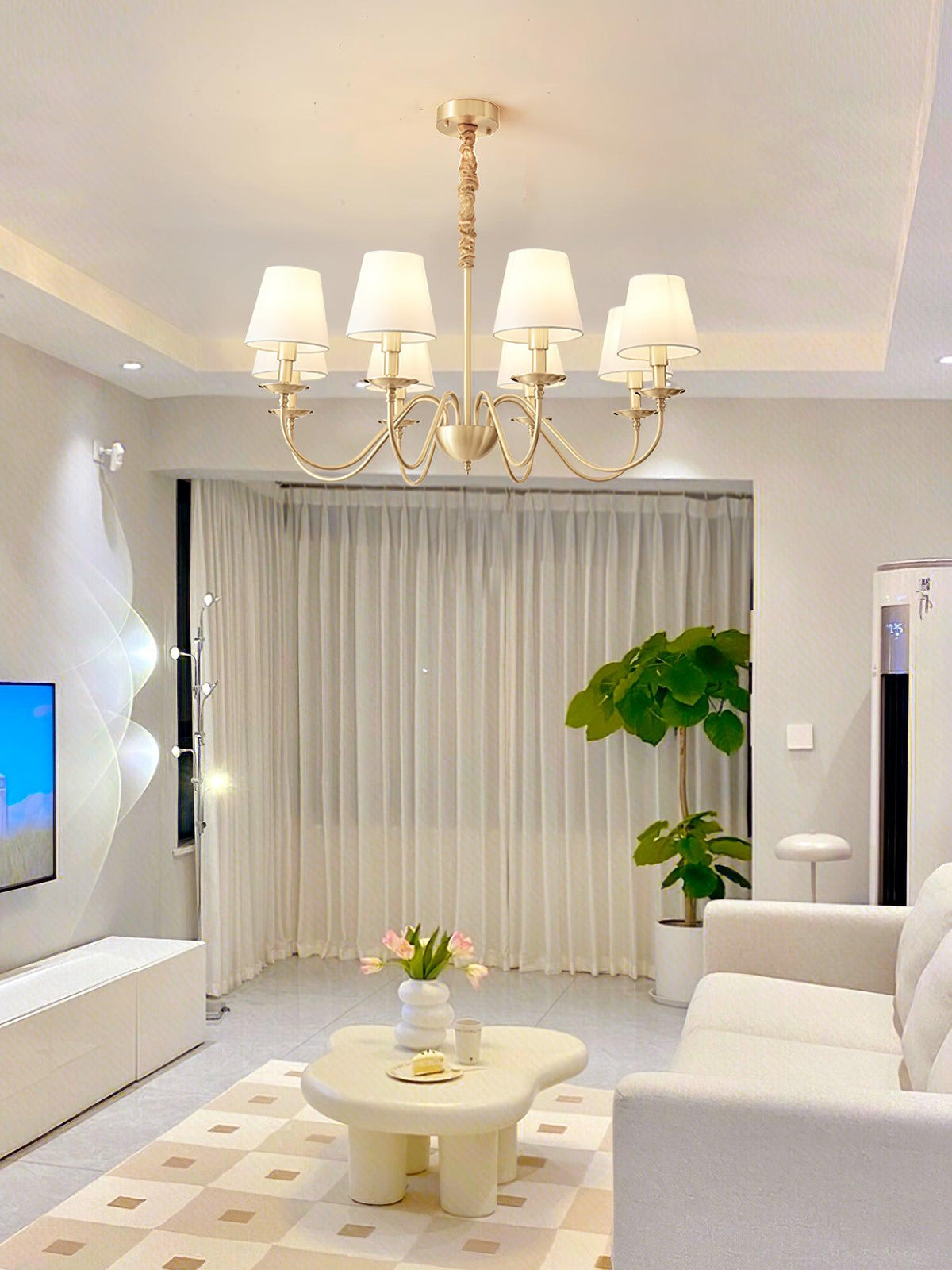 Wrenlyn Fabric Chandelier-Moonnatur