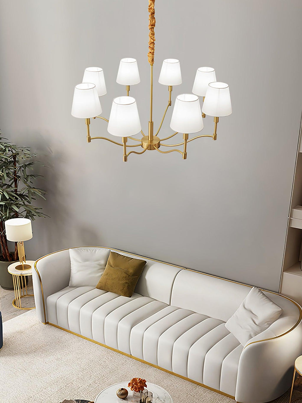 Wrenlyn Fabric Chandelier-Moonnatur