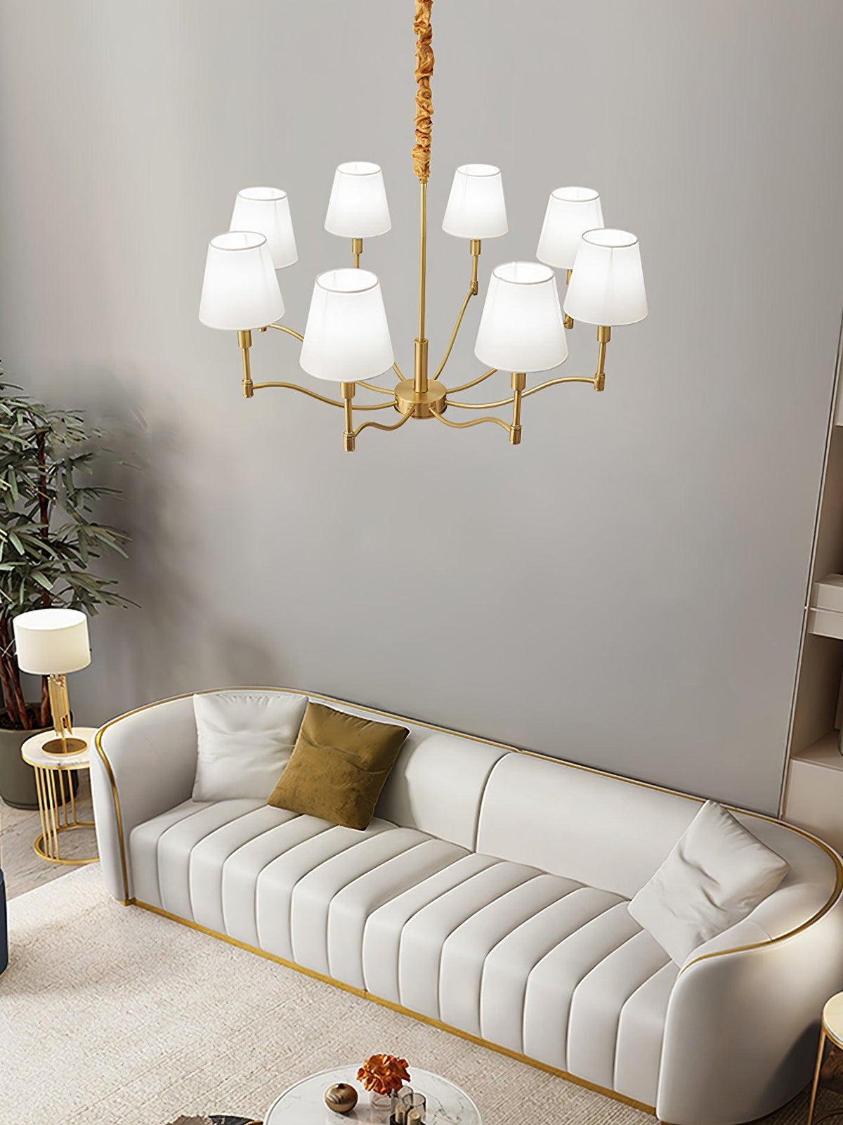 Wrenlyn Fabric Chandelier-Moonnatur