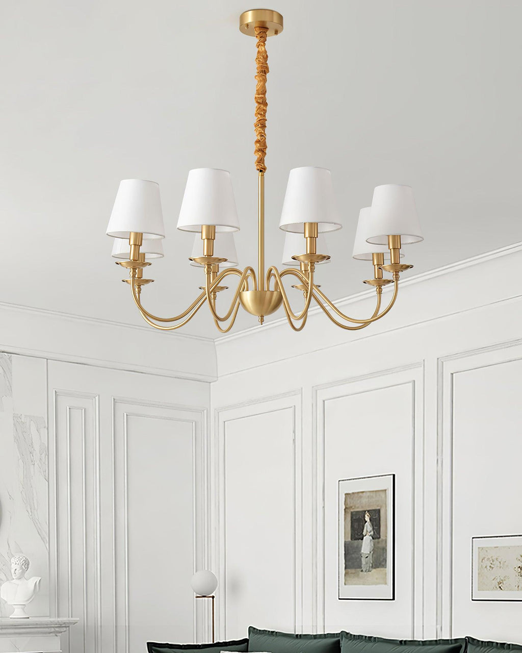 Wrenlyn Fabric Chandelier-Moonnatur