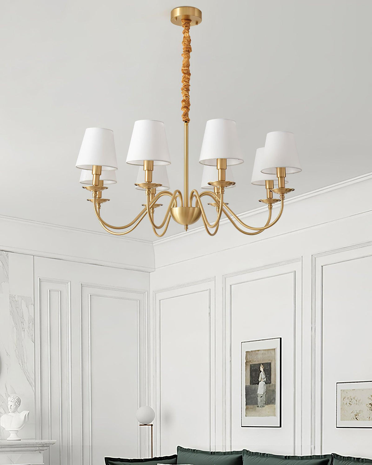 Wrenlyn Fabric Chandelier-Moonnatur