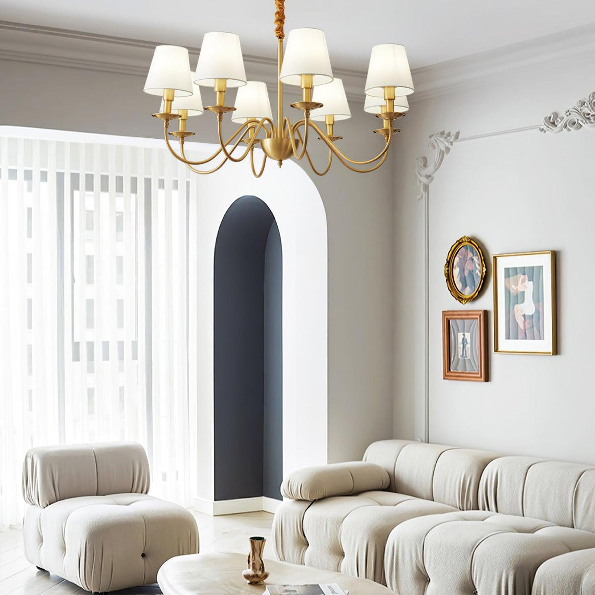 Wrenlyn Fabric Chandelier-Moonnatur