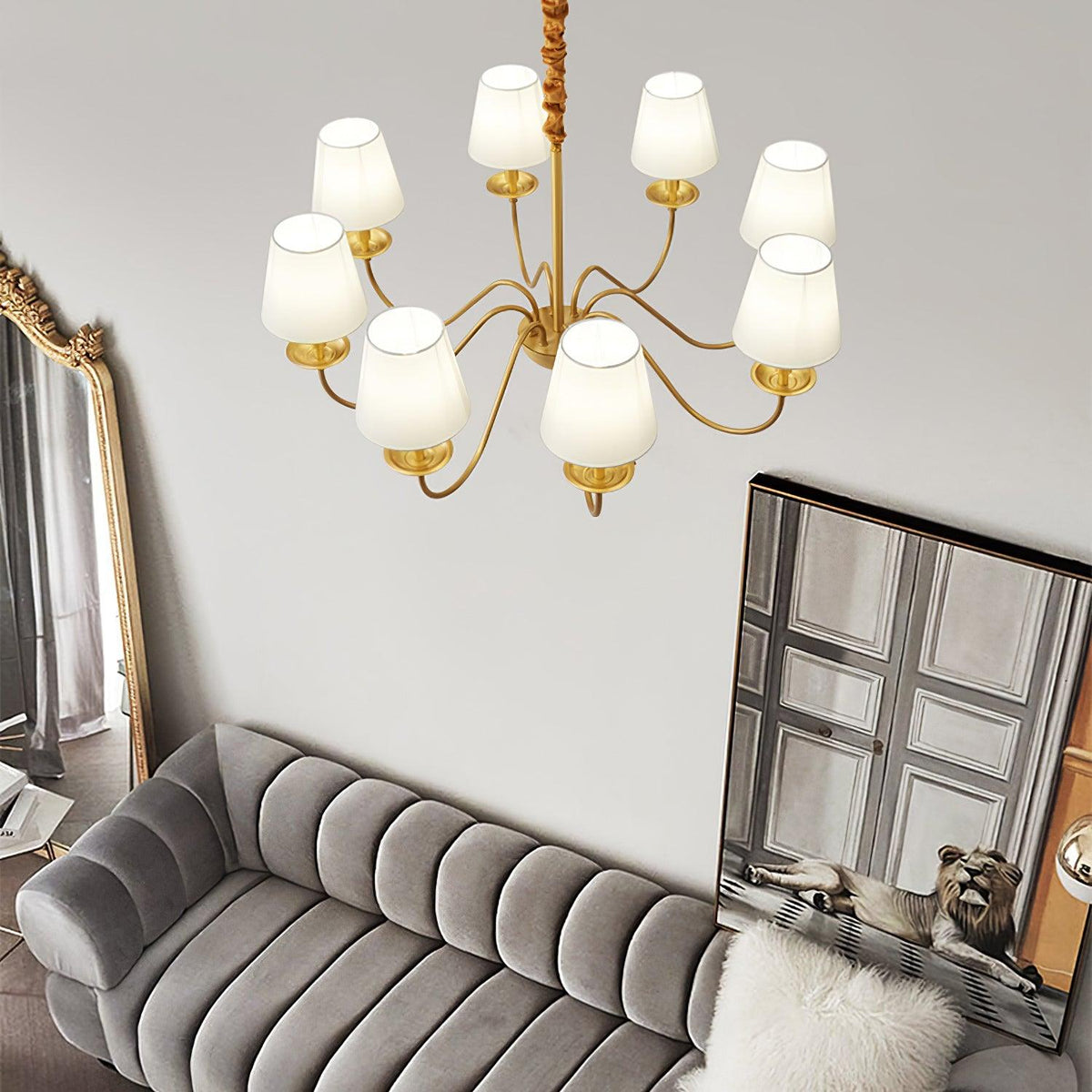 Wrenlyn Fabric Chandelier-Moonnatur