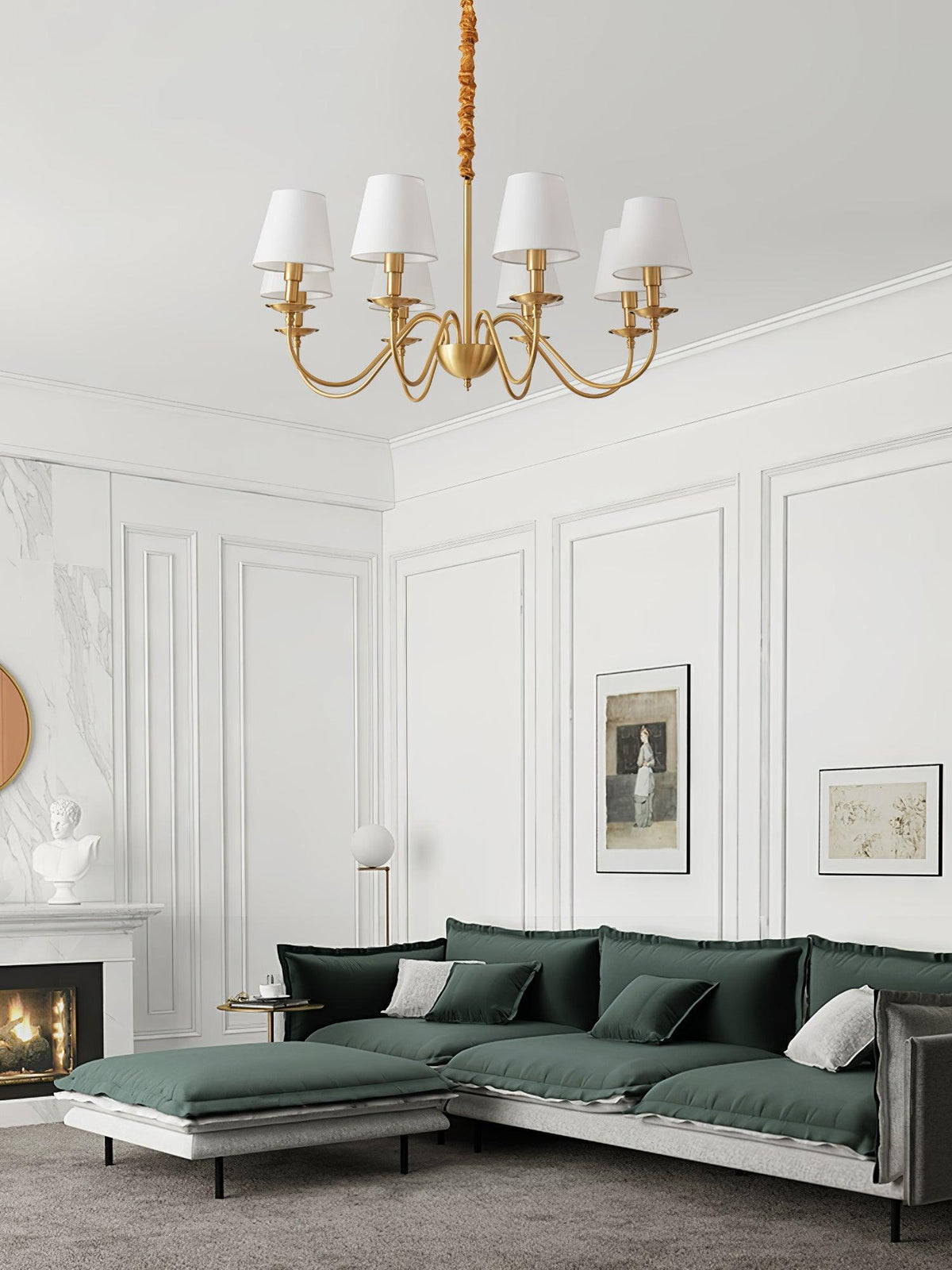 Wrenlyn Fabric Chandelier-Moonnatur