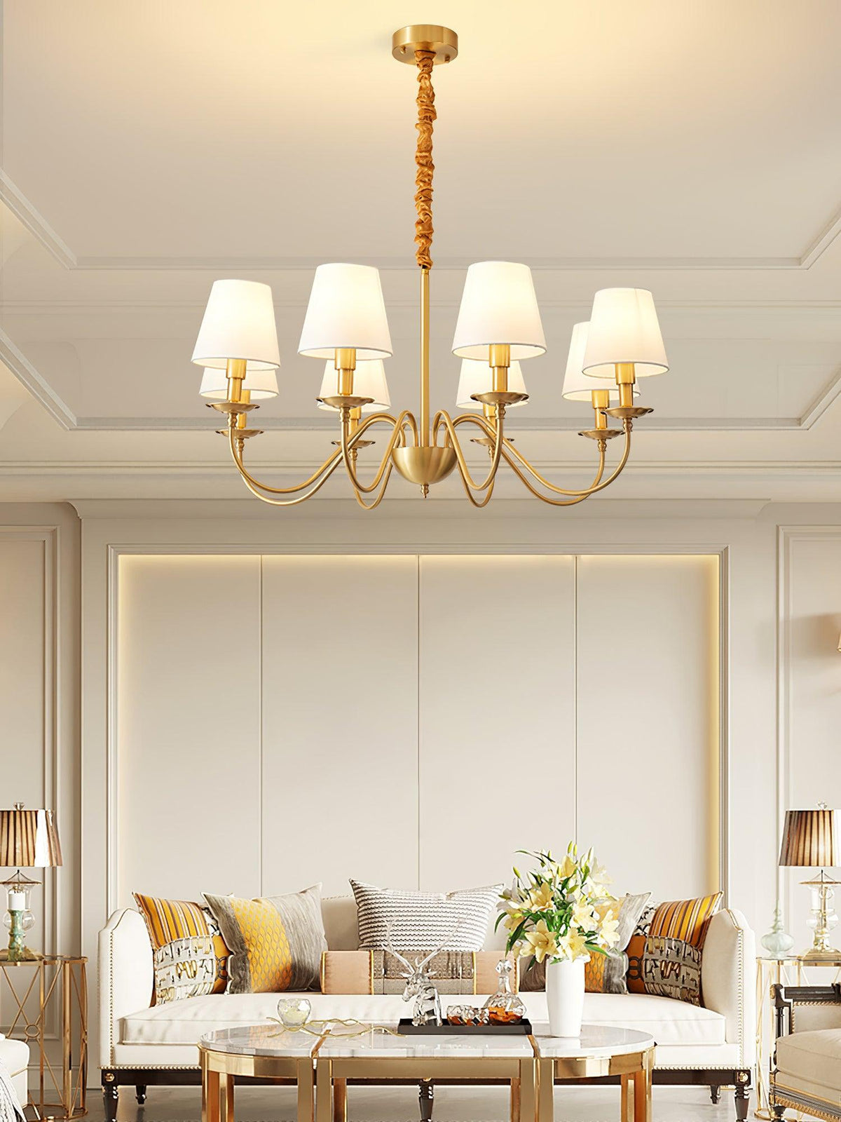 Wrenlyn Fabric Chandelier-Moonnatur