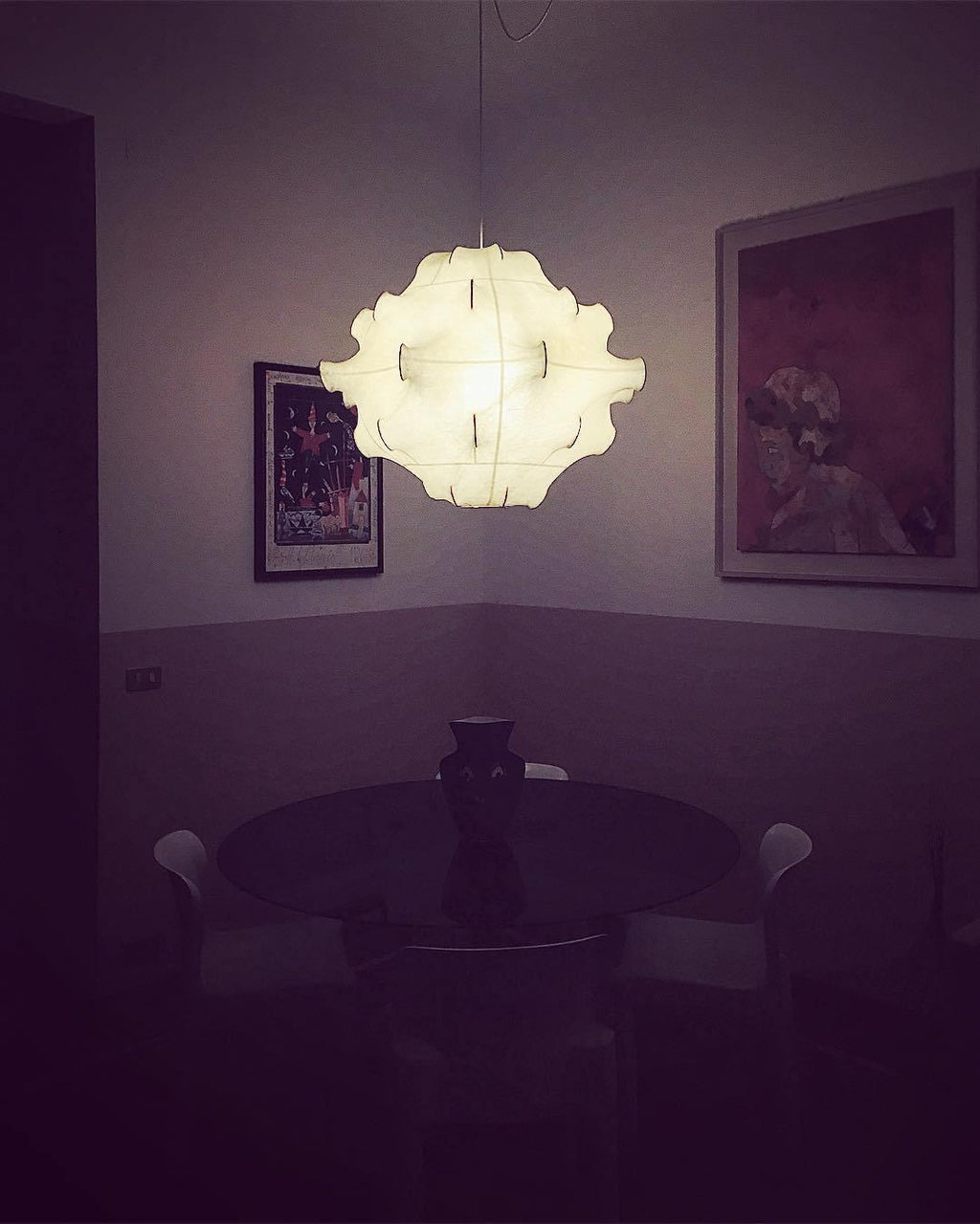 Avonenna Cocoon Silk Pendant Light-Moonnatur
