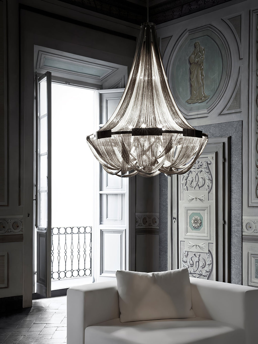 Argentelle Aluminium Chandelier-Moonnatur