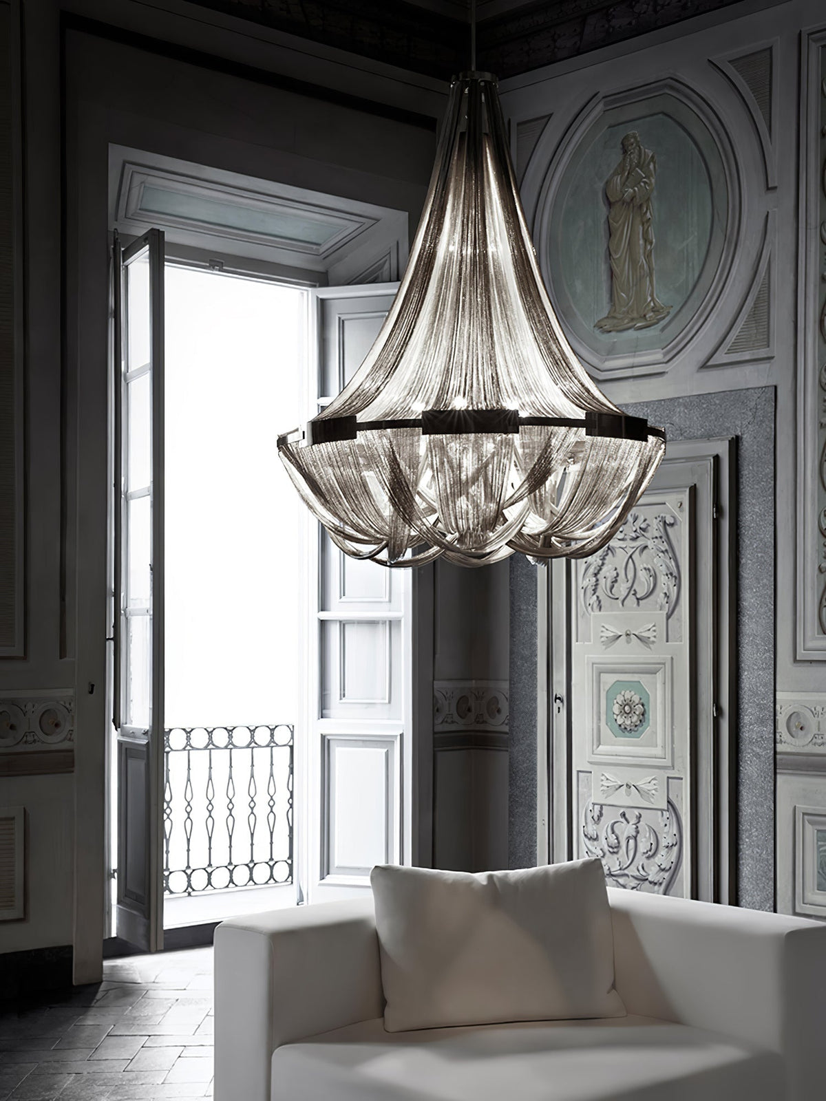 Argentelle Aluminium Chandelier-Moonnatur