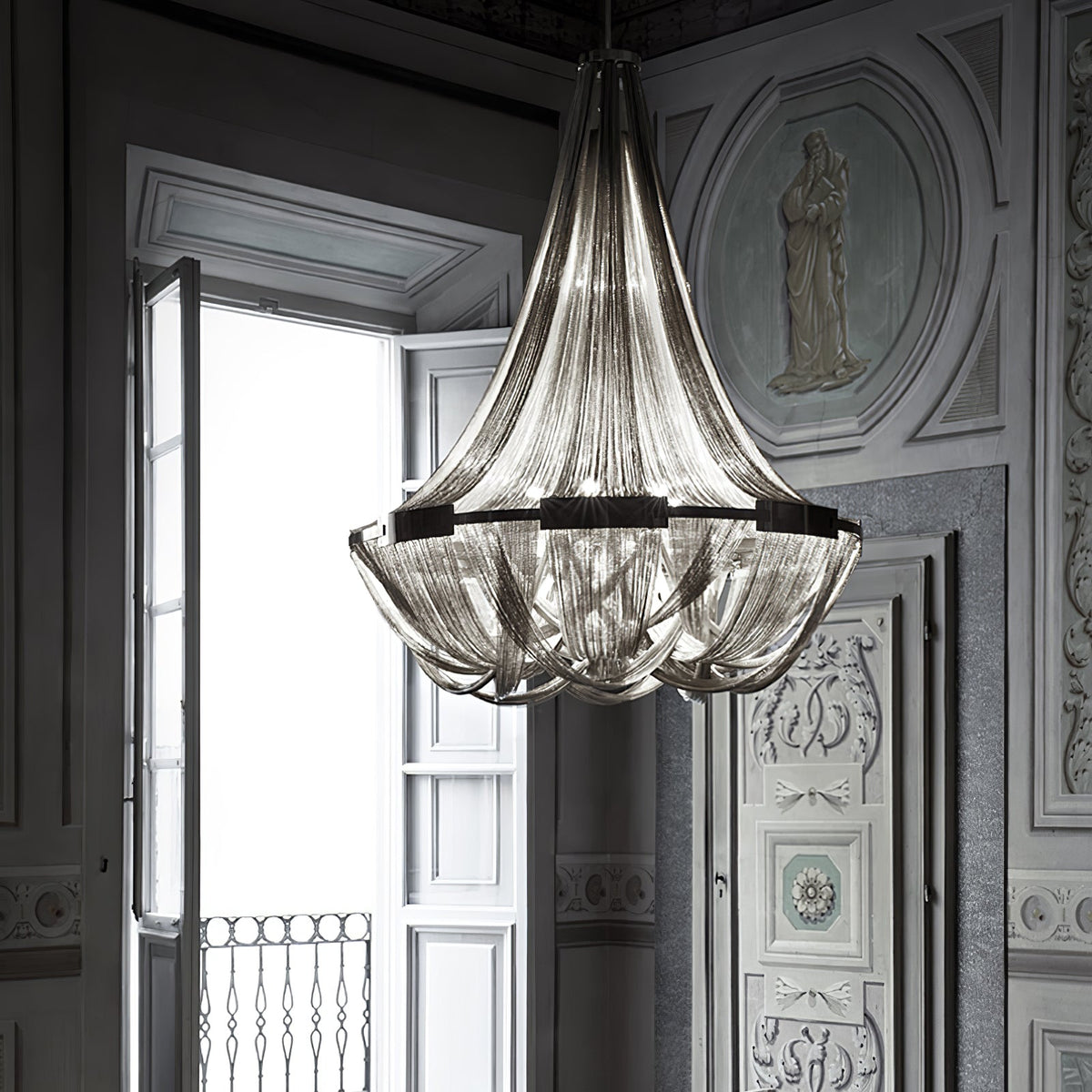 Argentelle Aluminium Chandelier-Moonnatur